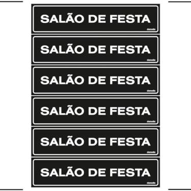Imagem de Combo 6 Placas De Sinalização Salão De Festa 30x7 Ekomunike - A-423/1 F9e