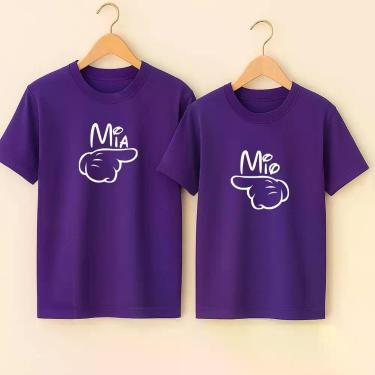 Imagem de Camiseta Algodão Unissex Estampa Mio Mia Lindo Carinho Afeto Amor Nova