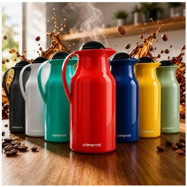 Imagem de Garrafa Térmica De Café Chá Água 1l Siena Unitermi Cozinha, Cinza