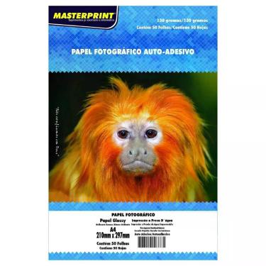 Imagem de Papel Fotografico Adesivo 130gr 50 Folhas Glossy A4 Masterprint