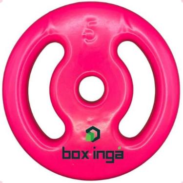 Imagem de Anilha Emborrachada 5kg - Rosa