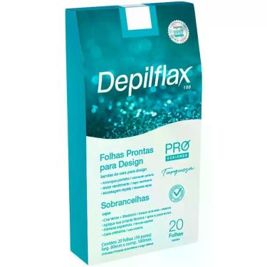 Imagem de Folhas Prontas Design Sobrancelha Depilflax Pro Designer Turquesa Cha 