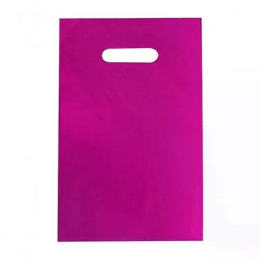 Imagem de Sacola Plástica 40x50 Alça Boca de Palhaço 1KG com 40 Unidades Linha Prime Rosa Higipack