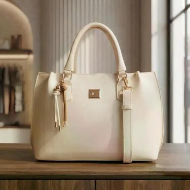 Imagem de Bolsa Feminina Tote Rafitthy, Creme, U
