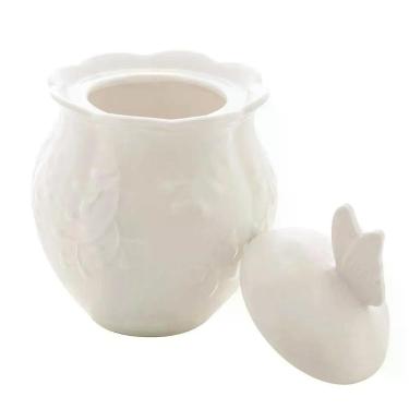 Imagem de Acucareiro Porcelana New Bone Butterfly Flower 9,5x9,5x13cm