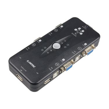 Imagem de Chaveador KVM Comtac 9391 - 4 computadores em 1 monitor, teclado e mouse - USB