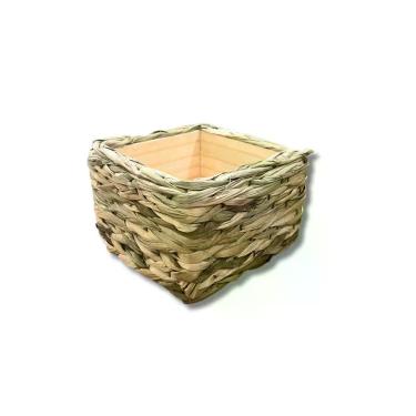 Imagem de Vaso Quadrado Cachepo Taboa Trançado Cesto Violeta 9x14x14 - Inspira F