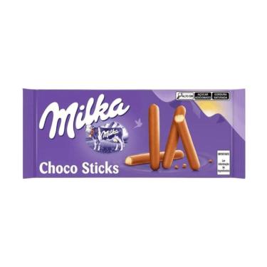 Imagem de Biscoito Milka Choco Sticks 112g – Snack Macio com Chocolate ao Leite