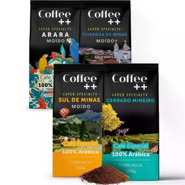 Imagem de Kit 4 Pacotes Café Especial Torrado e Moído Coffee Mais Variedades - C