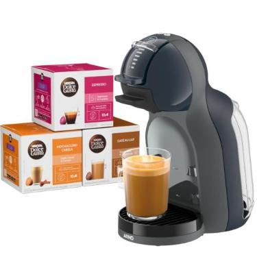 Imagem de Kit Cafeteira Dolce Gusto Mini Me 2.0 Cinza Chumbo + 30 cápsulas - 110v