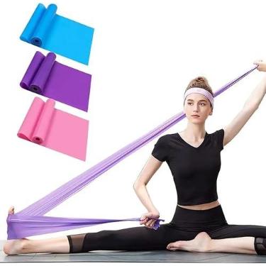 Imagem de Faixa Elástica Fisioterapia Academia Thera Band Para Exercícios Multifuncionais 1,5 metro Largura 15cm Espessura 0.35mm Fisioterapia Yoga Pilates EXCLUSIVO MARCA SAMPEES (Roxo)
