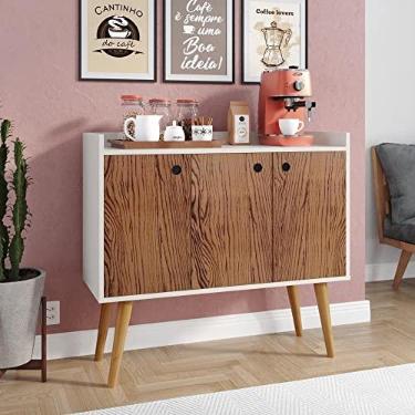 Imagem de Aparador Sala de Jantar/Balcão Buffet 3 Portas Wood Premier (Off White/Freijo)