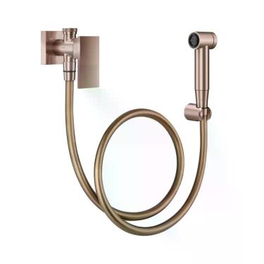 Imagem de Ducha Higiênica Docol New Edge 925669 Com Registro E Derivação Cobre Escovado
