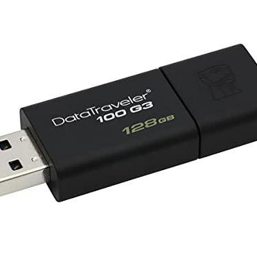 Imagem de Pendrive Datatraveler 100G3 128Gb, Kingston, Pendrives, Preto