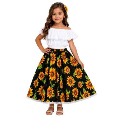 Imagem de Conjunto Infantil Saia Carimbó e Danças - Mundo Encantado Fantasias, P