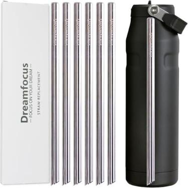 Imagem de Dreamfocus Canudo de metal de substituição de aço inoxidável para Stanley IceFlow Aerolight Flip Straw 2.0 Garrafa 1,020 g