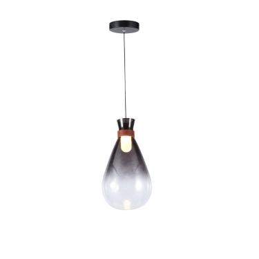Imagem de Pendente Glass Vase Fumê 33cm Led 5W 3000K Bivolt - EMBU LED