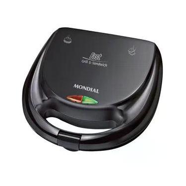 Imagem de Sanduicheira Fast Grill e Sandwich Mondial S-12 750W - Preta