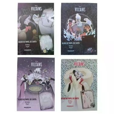 Imagem de Papel de Carta Vilões da Disney 48 Folhas Animativa