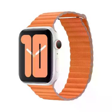 Imagem de Pulseira De Couro Para Apple Watch De 45mm 44mm 40mm 41mm 49mm 42mm, B
