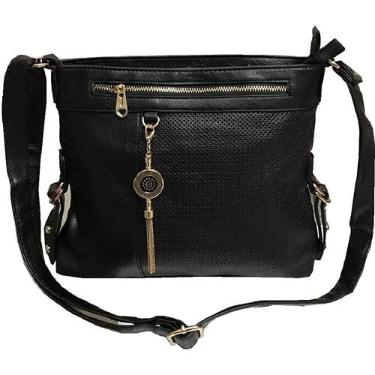 Imagem de Bolsa feminina, transversal, tiracolo, (preta)