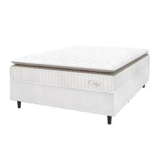 Cama Box Colchão Casal Queen Molas Ensacadas City Pillow Top 158x198x6