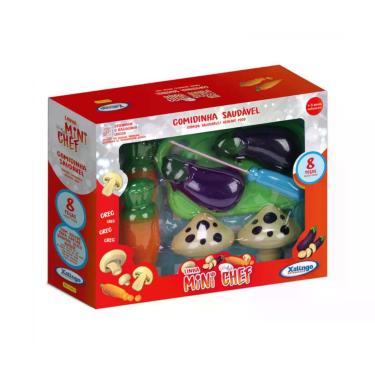 Imagem de Mini Chef Comidinha Saudavel 8 Peças Brinquedo Xalingo - 2787.6