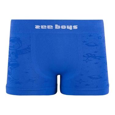 Imagem de Cueca Boxer Infantil sem Costura em Jacquard Astronauta Royal - Trend,