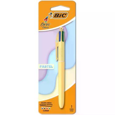 Imagem de Caneta Esferográfica BIC 4 Cores Pastel Escrita Média 1,0MM Rosa