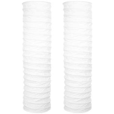 Imagem de VOSAREA 2 peças Abajur de papel abajur de chão alto estilo nórdico abajur de papel cúpula de lâmpada de mesa capa decorativa lâmpada chinesa branca abajures