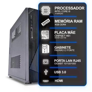 Imagem de Computador Desktop Gabinete Preto Atx Intel Core I5 2a Geração 4GB Ram sem Ssd sem Sistema Operacional