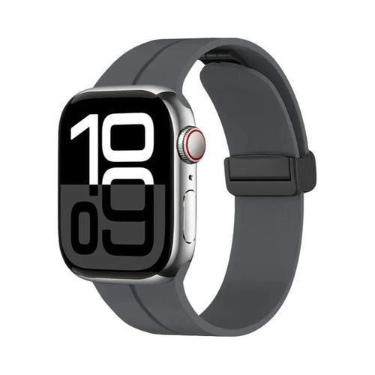Imagem de Pulseira Magnética De Silicone Para Apple Watch De 46mm 45mm 44mm 49mm