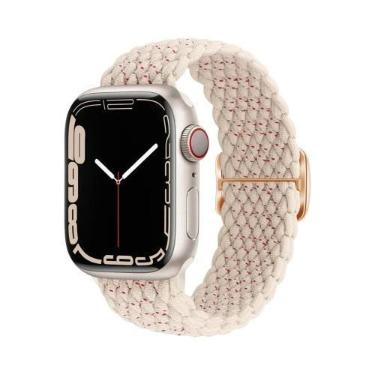 Imagem de Pulseira De Elástico Trançado Solo Loop Para Apple Watch De 45mm 44mm 