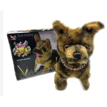 Imagem de Cachorrinho Pelúcia Pula Anda Late Cambalhota Policial - toy king