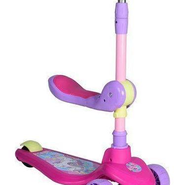 Imagem de Patinete Infantil com Assento 2 em 1 - Rosa suporta ate 50kg - UNITOYS