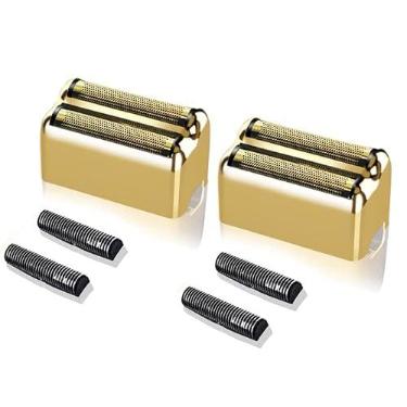 Imagem de Replacement Foil and Cutter for Barberology Electric Shaver, Double Foil Shaver Replacement Head, Replacement Head Compatible with BaBylissPRO Barberology FXFS2 Electric Razors(Gold)