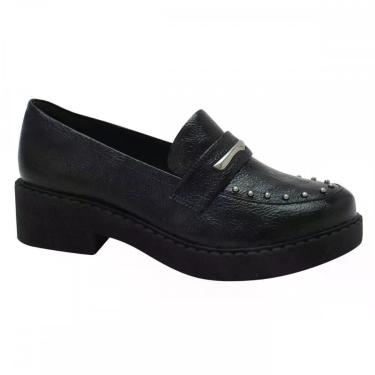 Imagem de Mocassim Quiz 61-1927-21 Loafer Tratorado Feminino, Preto, 36