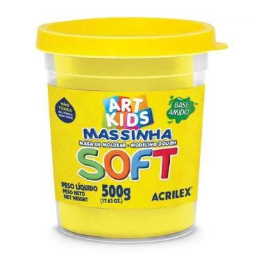 Imagem de Massinha de Modelar Soft 500g Amarelo Limão Acrilex, Amarelo limão