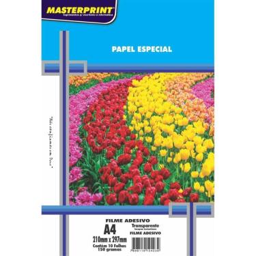 Imagem de Filme Adesivo INKJET A4 150G Transparente - Masterprint