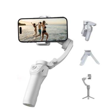 Imagem de Gimbal PEI-M01 Estabilizador Celular de Vídeo 3 Eixos com Modo de Seguimento Inteligente, Compatível com DSLR e Smartphones, Bateria de Longa Duração (Até 8h), Design Leve e Compacto, Ideal para Vlogs
