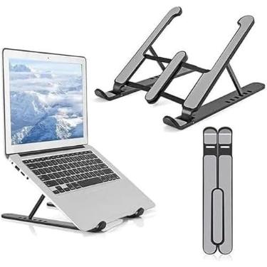 Imagem de Suporte Para Notebook Ergonômico Regulável Base De Mesa Apoio Cama Dobrável Abs