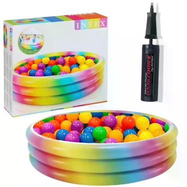 Imagem de Piscina581 L + 100 Bolinhas + Bomba - Intex, Intex581- inflavel