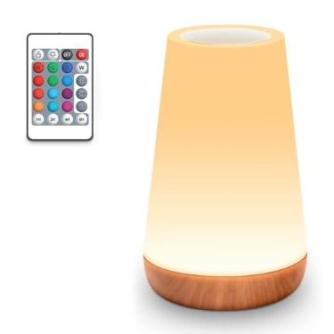 Imagem de Luminaria de Mesa, Luminaria de Mesa Led, Luminaria Inteligente RGB, 13 Cores, Controle Remoto, Portátil, Touch, USB, Recarregável