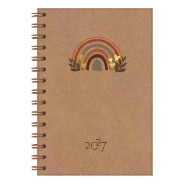 Imagem de Agenda 2027 Redoma diária pamplona Kraft 138x200mm 352folhas -