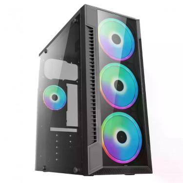 Imagem de Gabinete Gamer BPC-3147 ATX Aço com Coolers RGB Lateral de Vidro Preto Tronos