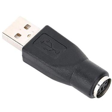 Imagem de ASHATA Para USB, 5 peças USB macho para PS/2 fêmea conversor adaptador para teclado mouse com para interface PS/2, conversor PS/2 macho adaptador de trocador pequeno e portátil