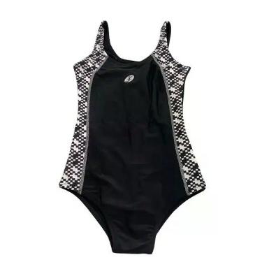 Imagem de Maiô de Natação Just Fit Infantil JMI 05, Preto, Branco, 8
