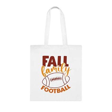 Imagem de Sacola de futebol familiar, para família, bolsa de ombro familiar, bolsas reutilizáveis para família, Branco