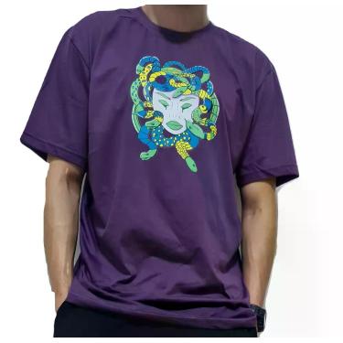 Imagem de Camiseta medusa oversized roxa streetwear marca CAPI, G