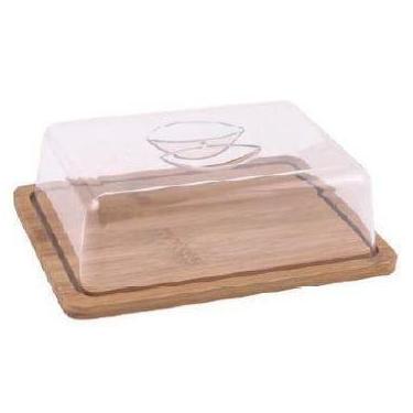 Imagem de Porta Frios com Tampa Ecokitchen Bambu e Acrílico 23x18 cm - Mimo Styl